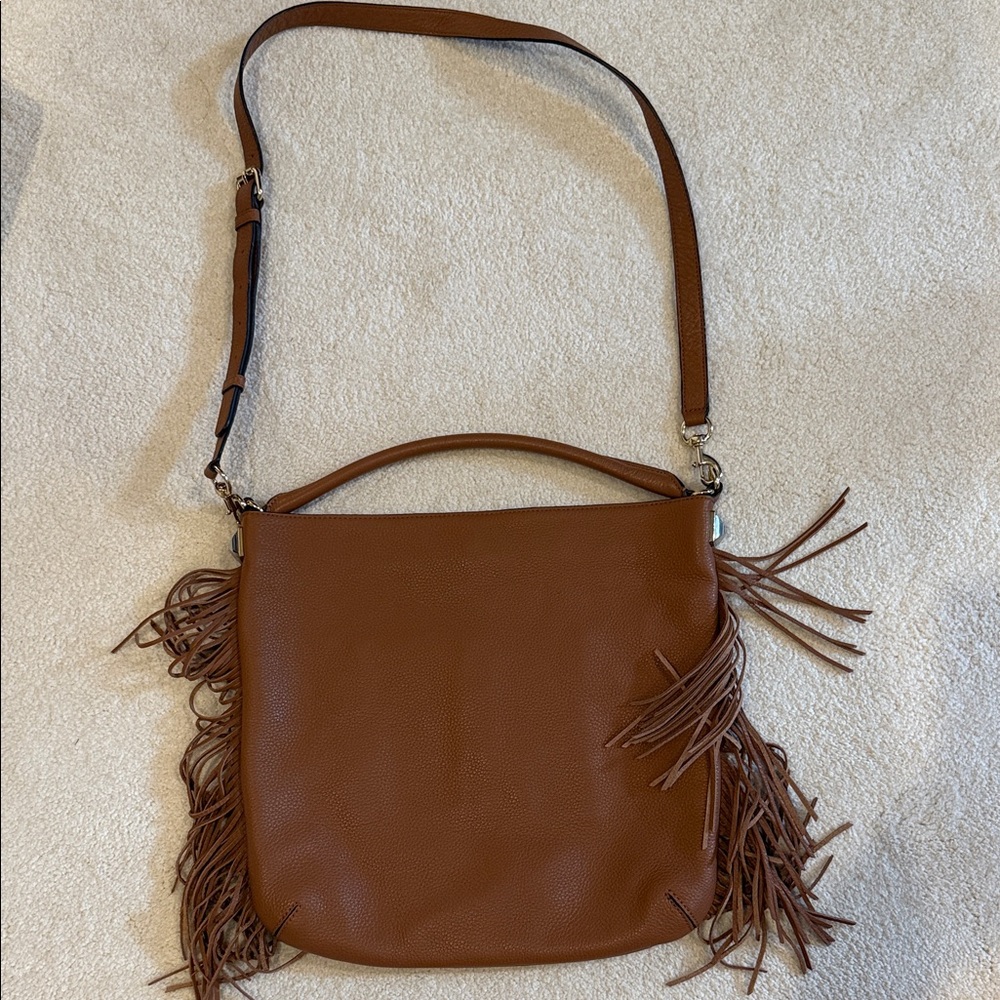 Rebecca Minkoff - Fringe Brown Leather Shoulder Bag